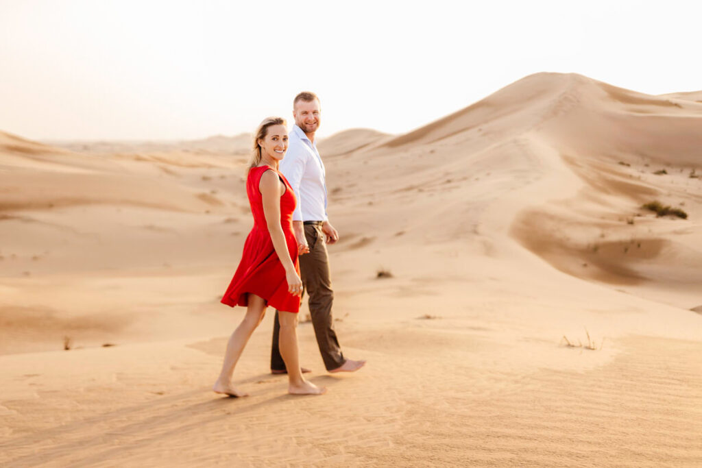 desert couple photo shoot in Abu Dhabi