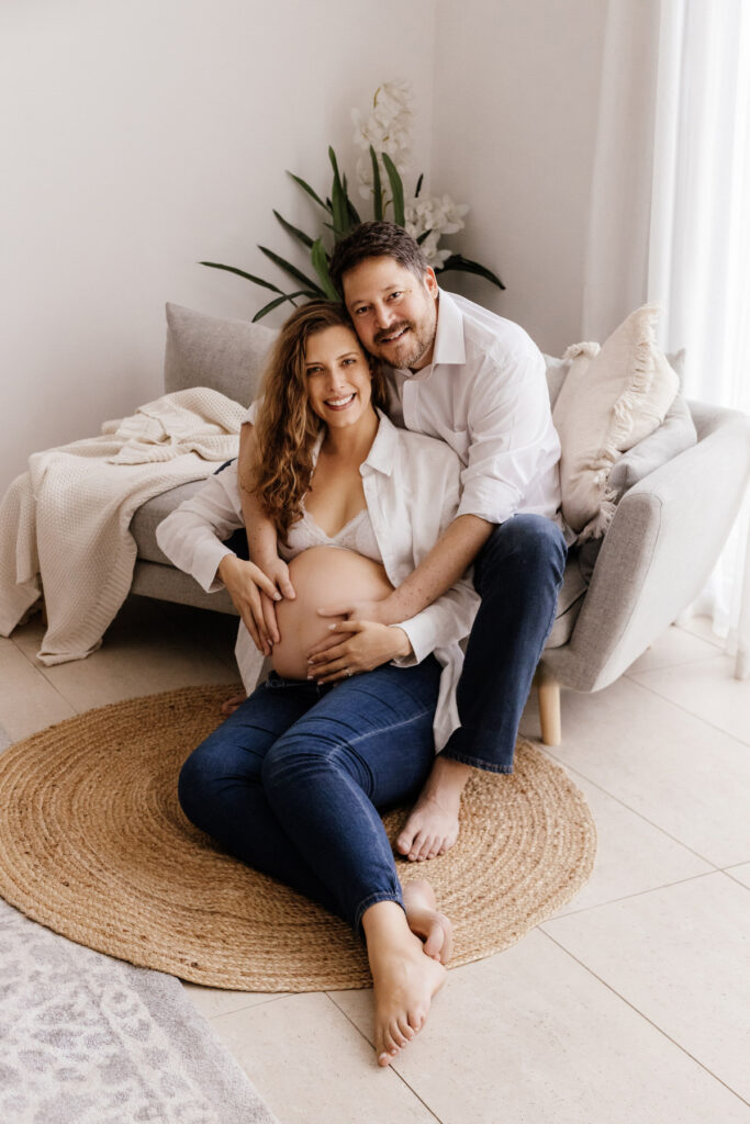 Abu Dhabi Studio Maternity Photography. Expectant parents.