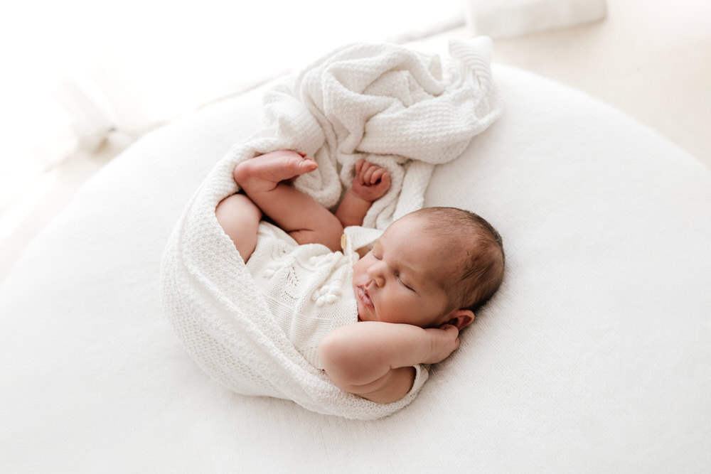 The photoshoot of a sleeping baby in Abu Dhabi